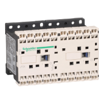 LP2K09013BD - TeSys K reversing contactor - 3P - AC-3 <= 440 V 20 A - 1 NC - 24 V DC coil, Schneider Electric