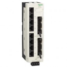 LU9G02 - splitter box for 8 motor starter TeSys U - 8 RJ45 - 2 HE10 PLC side - 24 V DC, Schneider Electric