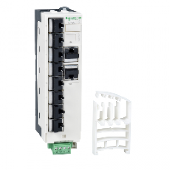 LU9GC3 - Modbus splitter block - 10 RJ45 and 1 screw terminal block, Schneider Electric