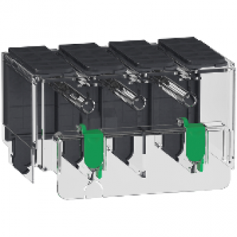 LV426913 - Long terminal shield - insulation accessory for 4P, Schneider Electric