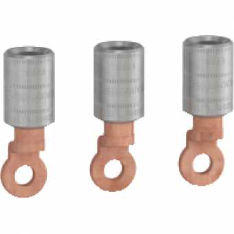 LV426984 - Compression lug - aluminium cable 95 mm² - set of 3, Schneider Electric