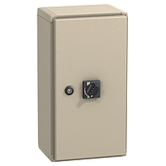 LV431218 - enclosure steel - IP55 - red/yellow rotary handle - for NSX250/Vigi NSX100..250, Schneider Electric