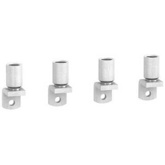 LV432505 - 4 Crimp lugs - for aluminium cable 240 mm² and phase barriers, Schneider Electric