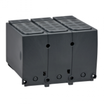LV432593 - long terminal shield - 3P - 630 A max - pitch 45 mm, Schneider Electric