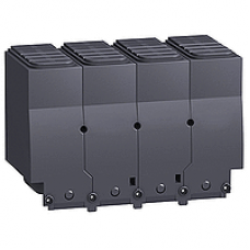 LV432596 - long terminal shield - 4 poles - pitch 52.5 mm - <= 630A, Schneider Electric