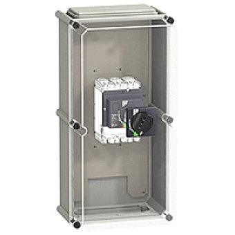 LV432666 - enclosure - plastic - IP55 - standard rotary handle - for Vigi NSX400..630, Schneider Electric
