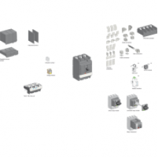 LV438325 - terminal shield - 3 poles - for NSX100..250 DC, Schneider Electric