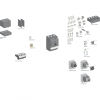 LV438326 - terminal shield - 4 poles - serial output coupling - for NSX100..250 DC, Schneider Electric