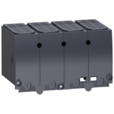 LV438327 - terminal shield - 4 poles - parallel output coupling - for NSX100..250 DC, Schneider Electric
