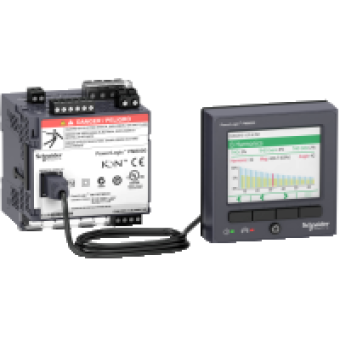 METSEPM8244 - PowerLogic PM8000 - PM8244 DIN rail mount meter + Remote display - int. metering, Schneider Electric