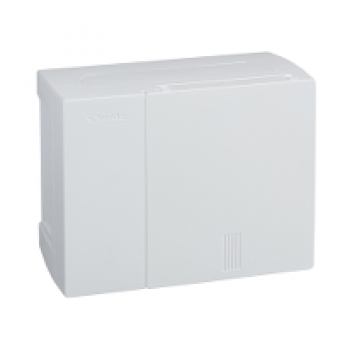 MIP11106 - mini Pragma surface enclosure - 1 x 6 modules - plain door, Schneider Electric