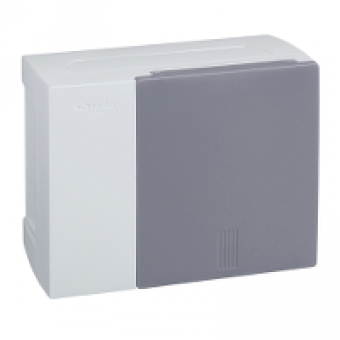 MIP11106T - mini Pragma surface enclosure - 1 x 6 modules - translucid door, Schneider Electric MIP11106T - mini Pragma surface enclosure - 1 x 6 modules - translucid door, Schneider Electric