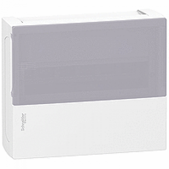 MIP11112T - mini Pragma surface enclosure - 1 x 12 modules - translucid door, Schneider Electric