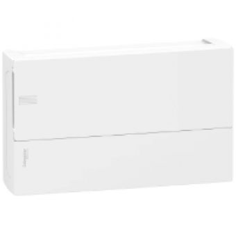 MIP11118 - mini Pragma surface enclosure - 1 x 18 modules - plain door, Schneider Electric