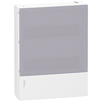 MIP11212T - mini Pragma surface enclosure 2 x 12 modules - translucid door, Schneider Electric MIP11212T - mini Pragma surface enclosure 2 x 12 modules - translucid door, Schneider Electric