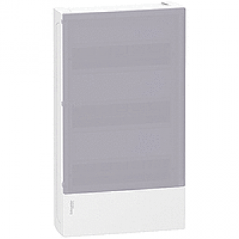 MIP11312T - mini Pragma surface enclosure - 3 x 12 modules - translucid door, Schneider Electric