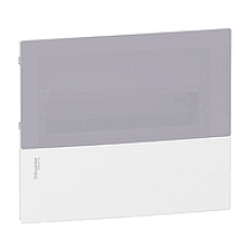 MIP21112T - mini Pragma recessed enclosure - 1 x 12 modules - translucid door, Schneider Electric
