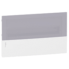 MIP21118T - mini Pragma recessed enclosure - 1 x 18 modules - translucid door, Schneider Electric