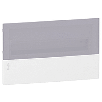 MIP21118T - mini Pragma recessed enclosure - 1 x 18 modules - translucid door, Schneider Electric