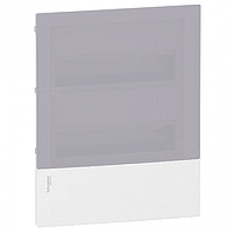 MIP21212T - mini Pragma recessed enclosure - 2 x 12 modules - translucid door, Schneider Electric