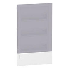 MIP21312T - mini Pragma recessed enclosure - 3 x 12 modules - translucid door, Schneider Electric