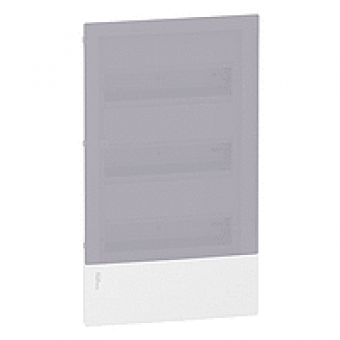 MIP21312T - mini Pragma recessed enclosure - 3 x 12 modules - translucid door, Schneider Electric