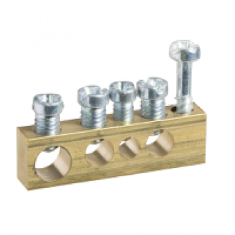 MIP99037 - earth terminal block - 4 holes, Schneider Electric