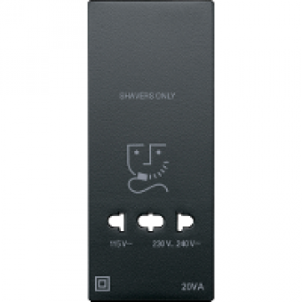 MTN213514 - Central plate for shaver socket anthracite System M, Schneider Electric