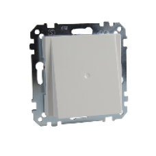 MTN296819 - Cen.pl. w. cable outlet f. teleph. connctr. VDo 4 polar white glossy System M, Schneider Electric
