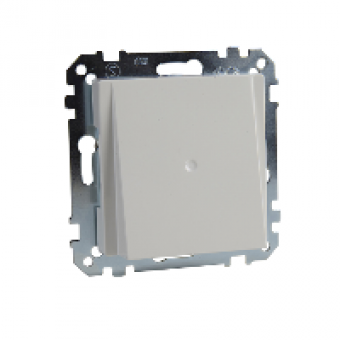 MTN296819 - Cen.pl. w. cable outlet f. teleph. connctr. VDo 4 polar white glossy System M, Schneider Electric