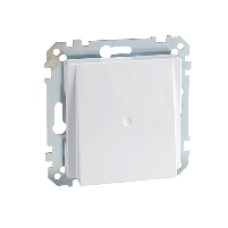 MTN296825 - Cen.pl. w. cable outlet f. teleph. connctr. VDo 4 active white glossy Sys. M, Schneider Electric