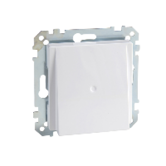 MTN296825 - Cen.pl. w. cable outlet f. teleph. connctr. VDo 4 active white glossy Sys. M, Schneider Electric