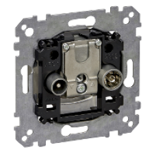 MTN299200 - Antenna single socket-outlet insert 2 outputs R/TV+SAT Line end socket-outlet, Schneider Electric