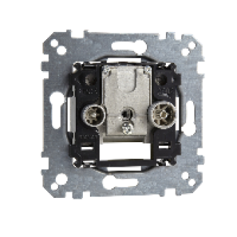 MTN299204 - Antenna socket-outlet 2-gang (TV+FM) Through line socket-outlet, Schneider Electric
