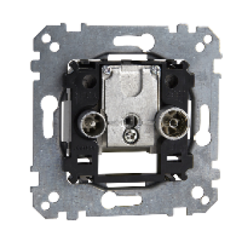 MTN299205 - Antenna socket-outlet 2-gang (TV+FM) Branch line socket-outlet, Schneider Electric