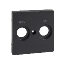 MTN299214 - Central plate marked R/TV+SAT for antenna socket-outlet anthracite System M, Schneider Electric