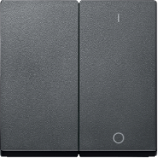 MTN312014 - Rocker 2-gang marked 0/1 anthracite System M, Schneider Electric