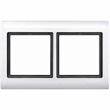 MTN400219 - Aquadesign frame 2-gang polar white, Schneider Electric