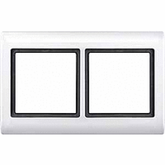 MTN400219 - Aquadesign frame 2-gang polar white, Schneider Electric