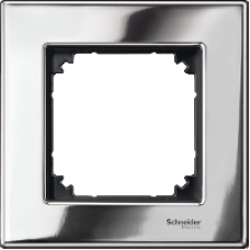 MTN403139 - Metal frame 1-gang Chrome M-Elegance, Schneider Electric