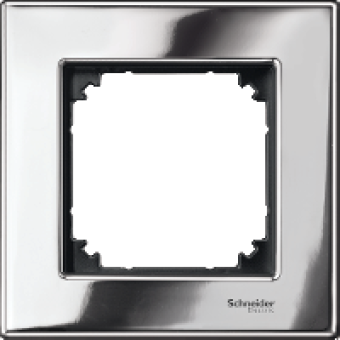 MTN403139 - Metal frame 1-gang Chrome M-Elegance, Schneider Electric