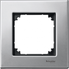 MTN403160 - Metal frame 1-gang Platinium silver M-Elegance, Schneider Electric
