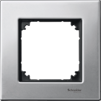 MTN403160 - Metal frame 1-gang Platinium silver M-Elegance, Schneider Electric