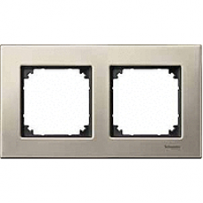 MTN403205 - Metal frame 2-gang Titanium M-Elegance, Schneider Electric