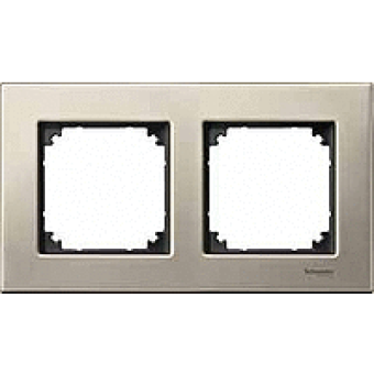 MTN403205 - Metal frame 2-gang Titanium M-Elegance, Schneider Electric