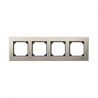 MTN403405 - Metal frame 4-gang Titanium M-Elegance, Schneider Electric