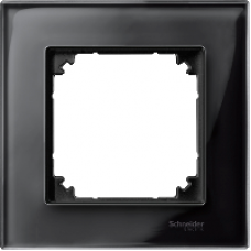 MTN404103 - Real glass frame 1-gang Onyx black M-Elegance, Schneider Electric