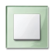 MTN404104 - Real glass frame 1-gang Emerald green M-Elegance, Schneider Electric