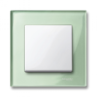 MTN404104 - Real glass frame 1-gang Emerald green M-Elegance, Schneider Electric