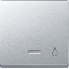 MTN430960 - Rocker with indicator window and marked Light aluminium System M, Schneider Electric